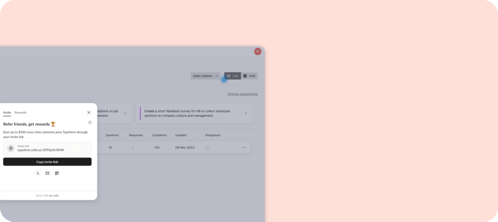 Explore referral programs hosted on Cello